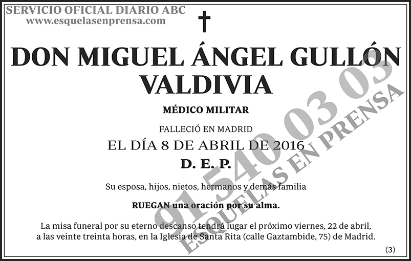 Miguel Ángel Gullón Valdivia